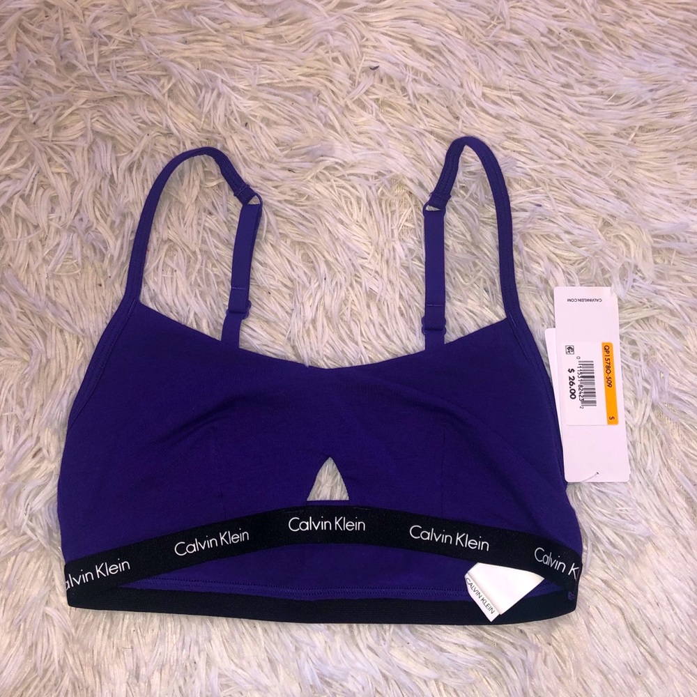 NWT purple keyhole bra